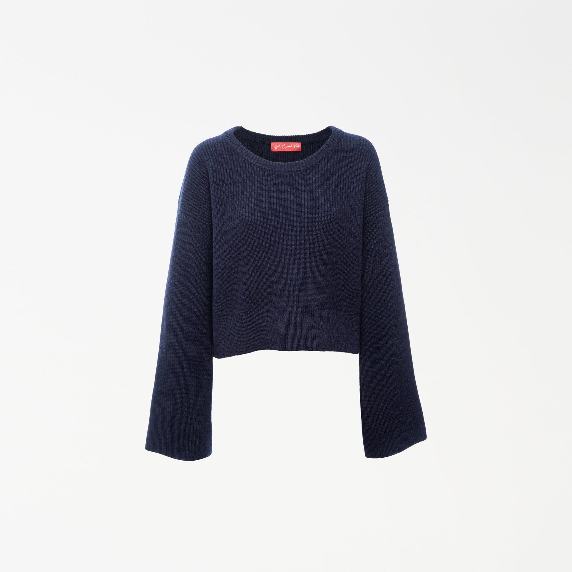 Cashmere Boatneck Crop Pullover - West Channel Rd